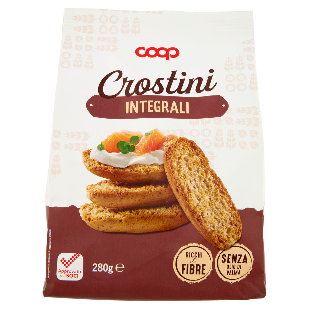 CROSTINI CON FARINA INTEGRALE COOP SACCHETTO G 280 NO PALMA - 0