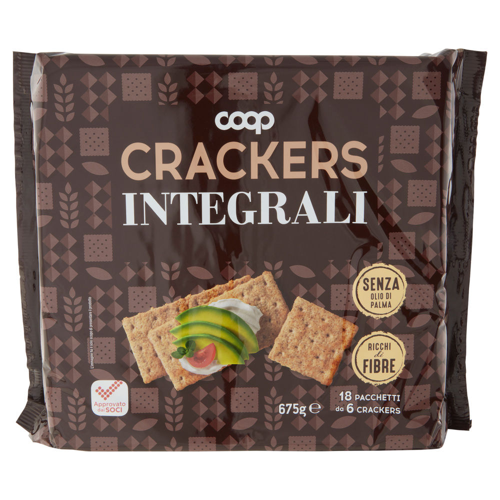 CRACKERS INTEGRALI COOP INCARTO G 675 NO PALMA - 7