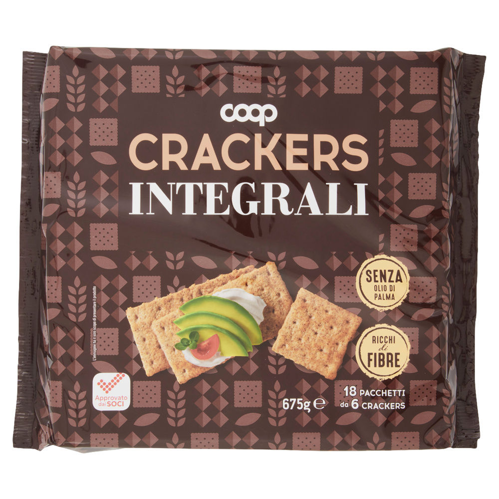 CRACKERS INTEGRALI COOP INCARTO G 675 NO PALMA - 2