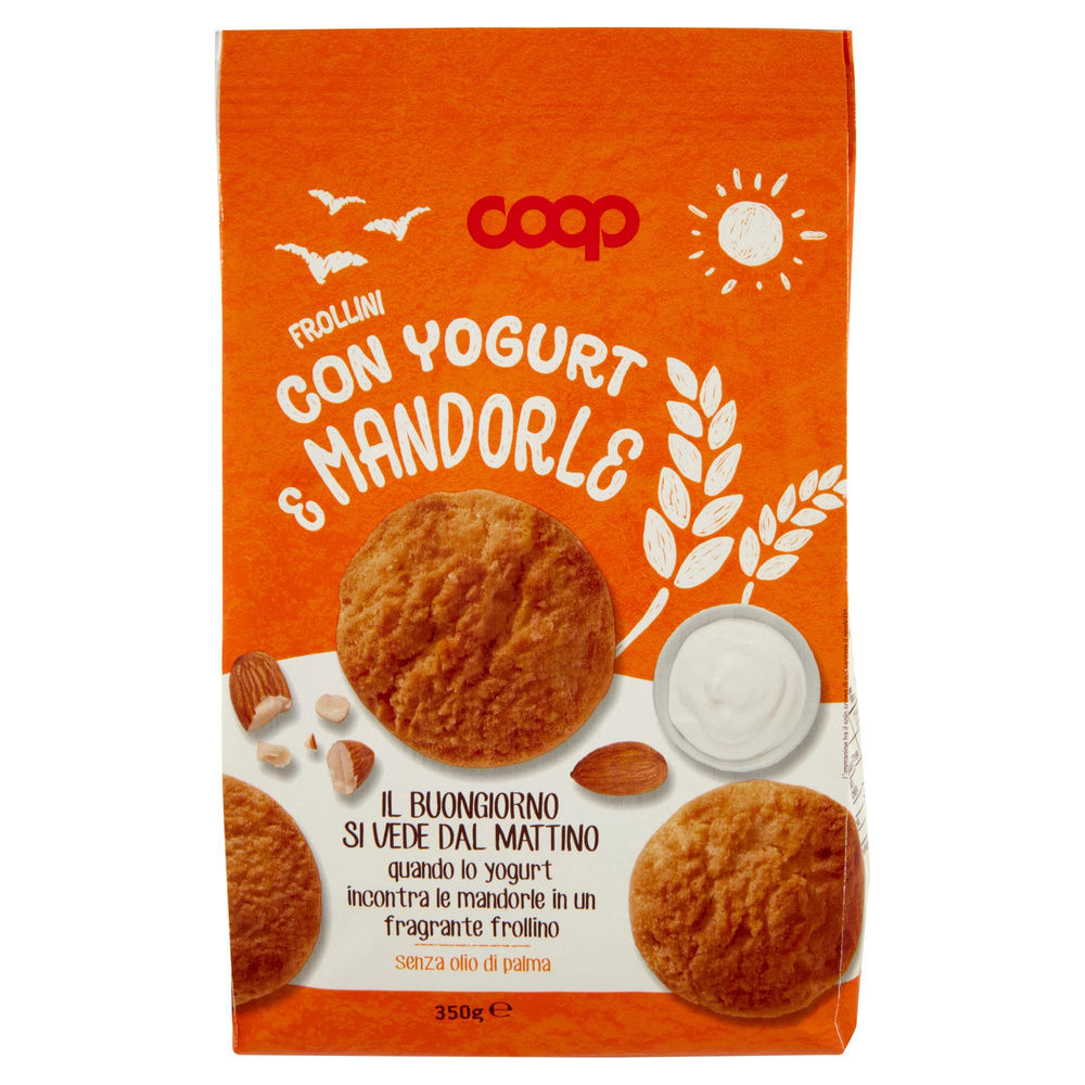 BISCOTTI FROLLINI CON YOGURT E MANDORLE COOP SACCHETTO GR.350 NO PALMA - 4