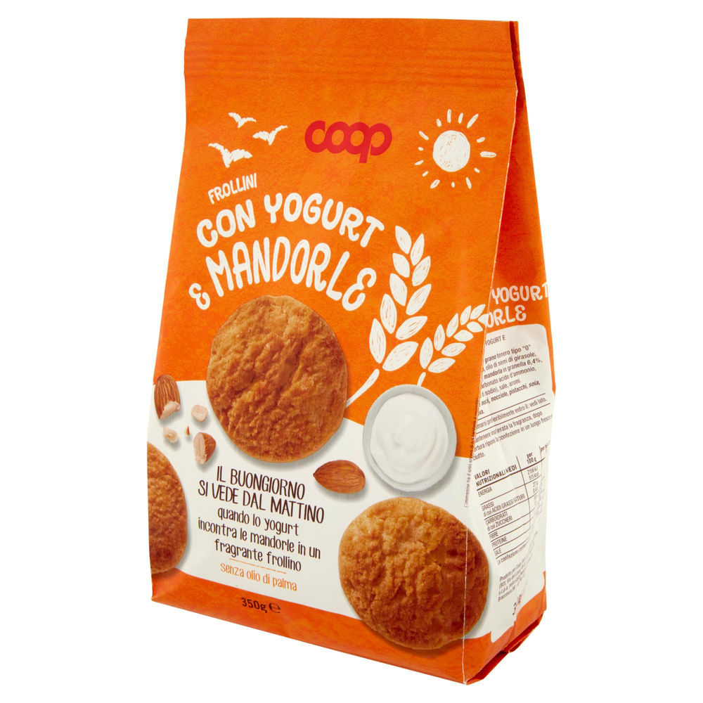 BISCOTTI FROLLINI CON YOGURT E MANDORLE COOP SACCHETTO GR.350 NO PALMA - 2