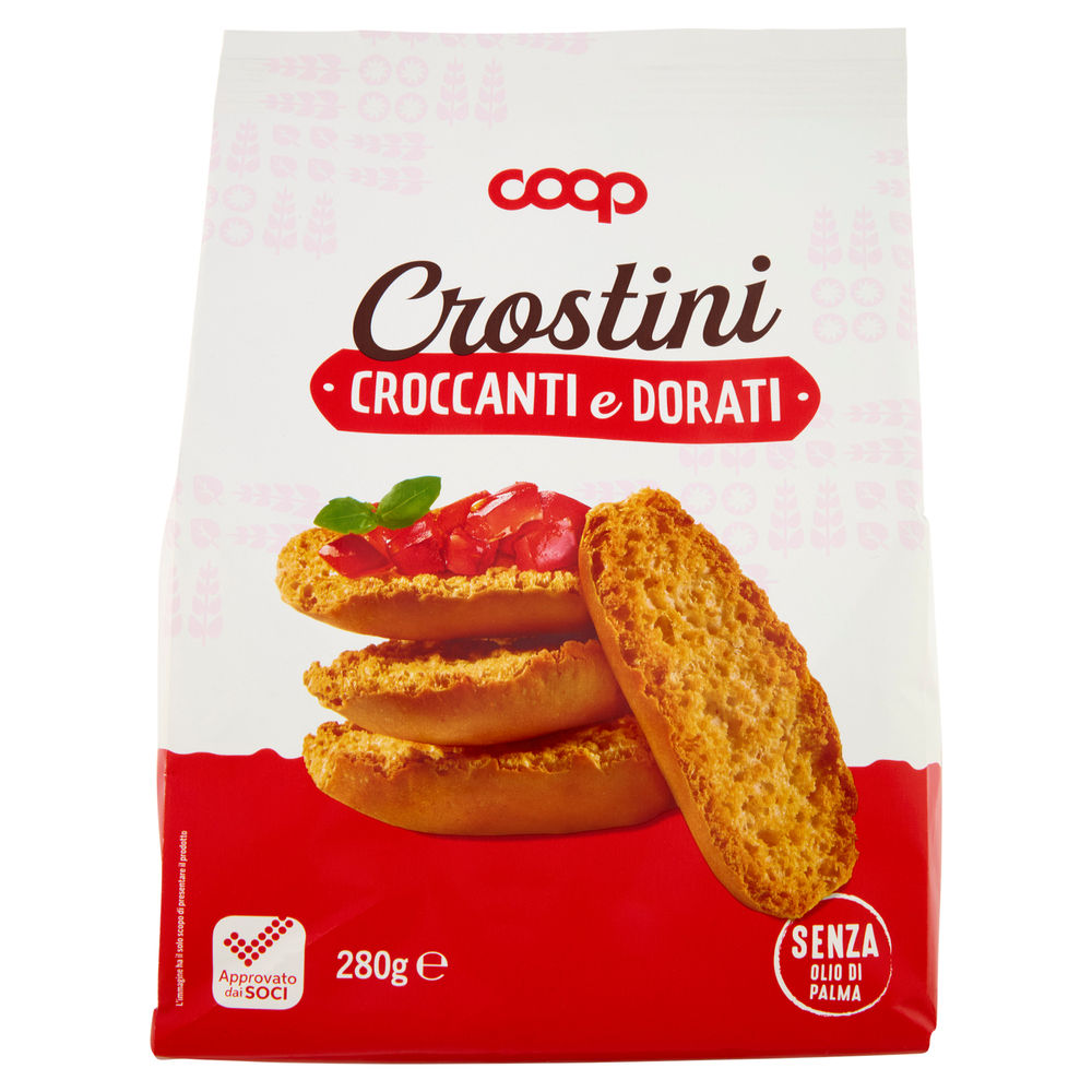 Crostini croccanti e dorati coop sacchetto g 280 no palma