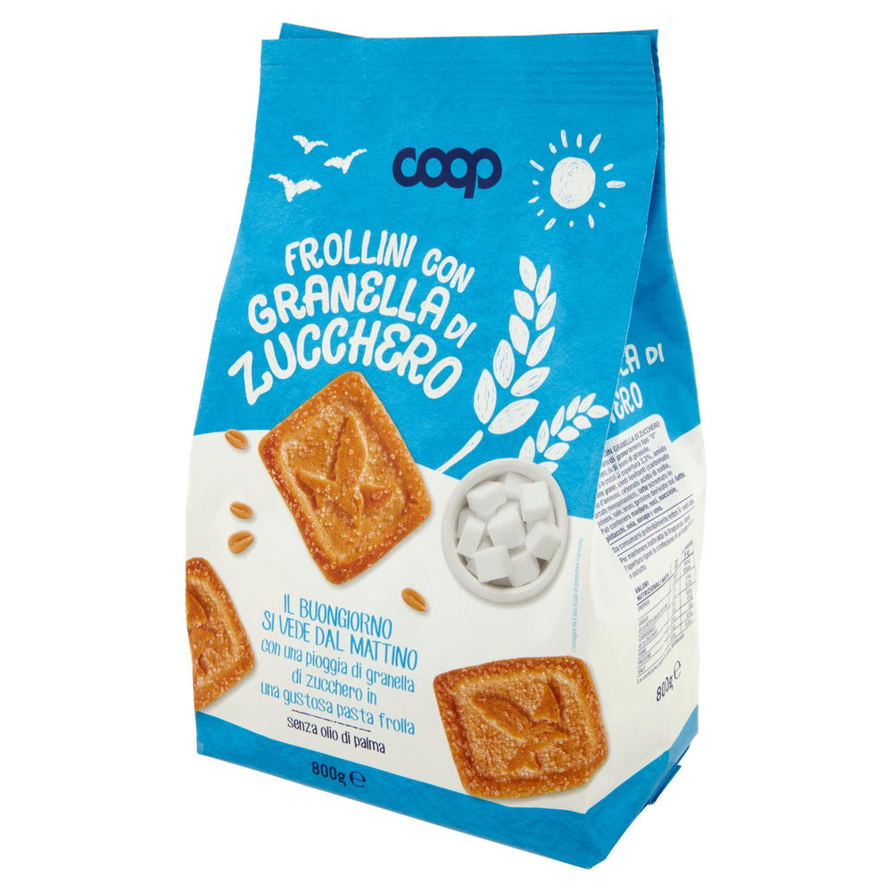 BISCOTTI FROLLINI COOP CON GRANELLA DI ZUCCHERO SACCHETTO G 800 NO PALMA - 8