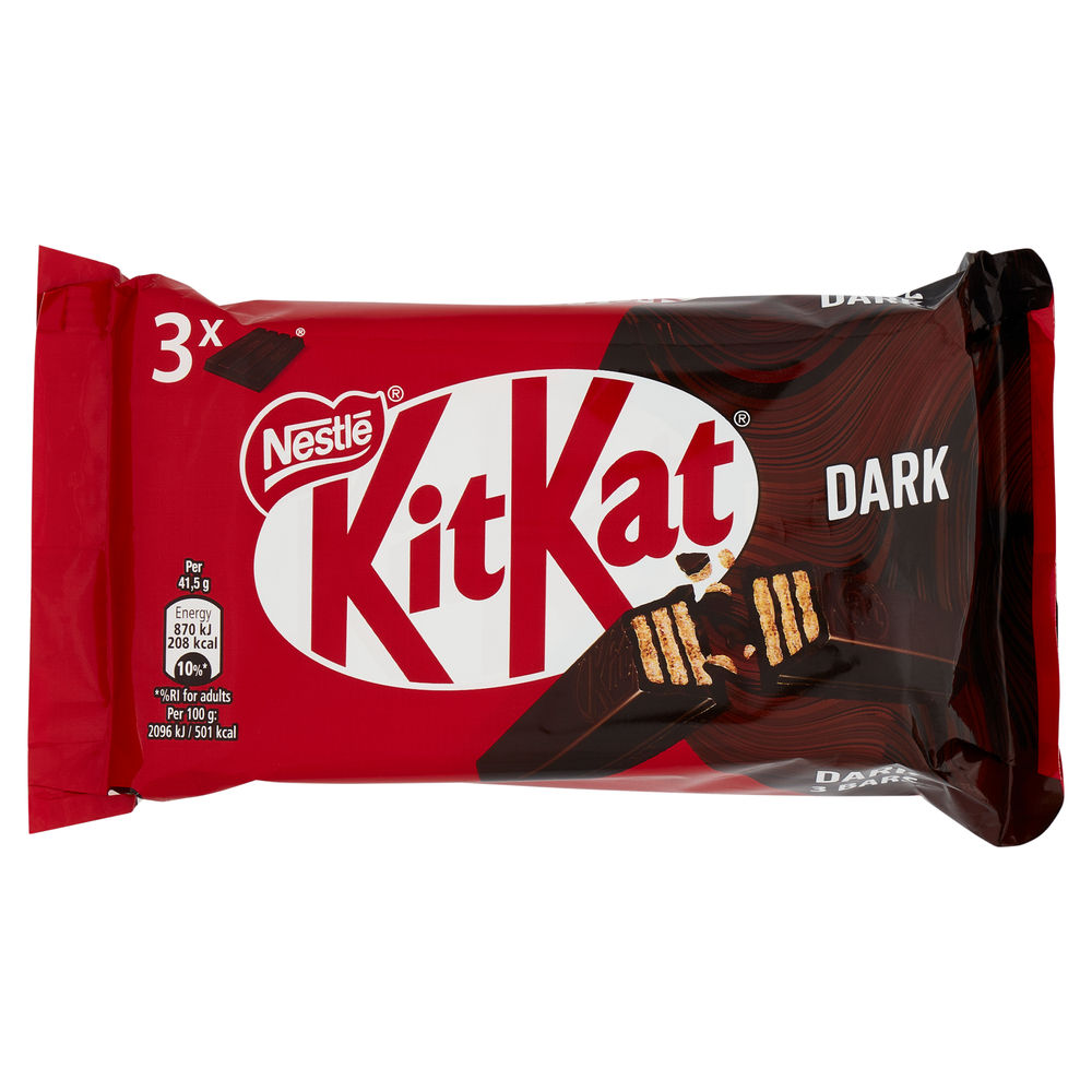 SNACK KIT KAT DARK 70% NESTLE' MULTIPACK PZ.3XGR.41,5 - 0