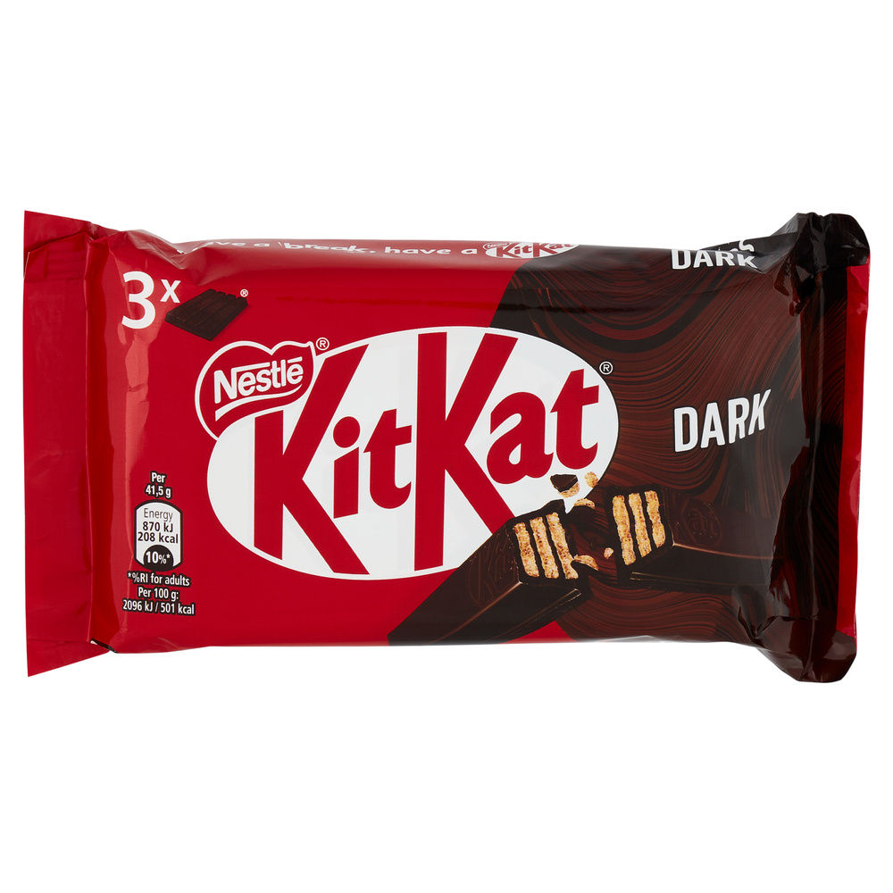 SNACK KIT KAT DARK 70% NESTLE' MULTIPACK PZ.3XGR.41,5 - 6