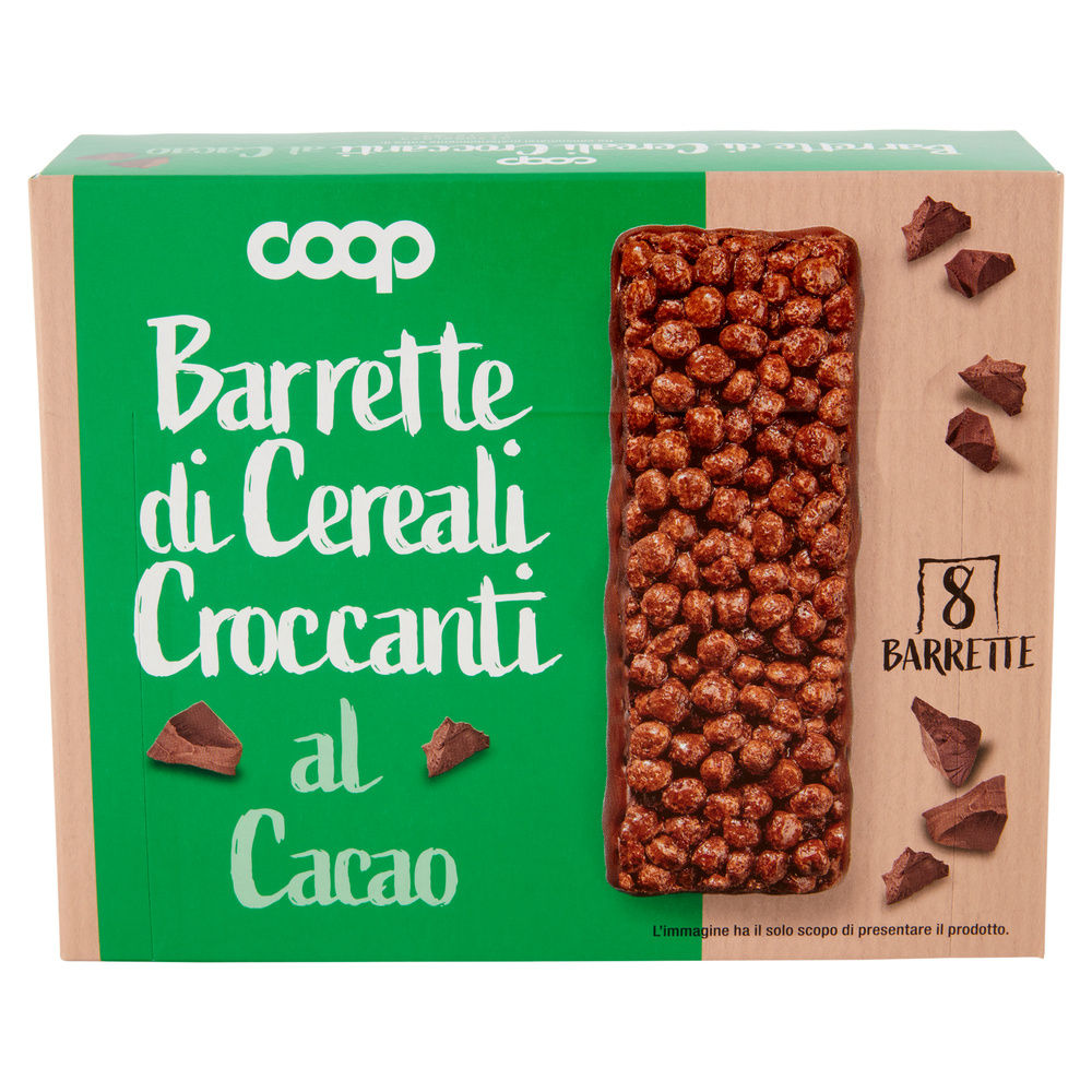 BARRETTE DI CEREALI CROCCANTI AL CACAO COOP NO PALMA SCATOLA  8XGR.20 - 2