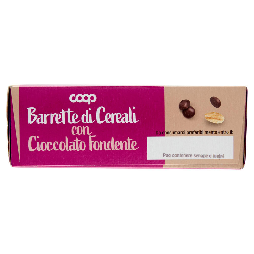 BARRETTE DI CEREALI CON CIOCCOLATO FONDENTE COOP NO PALMA SCATOLA PZ.6XG126 - 3