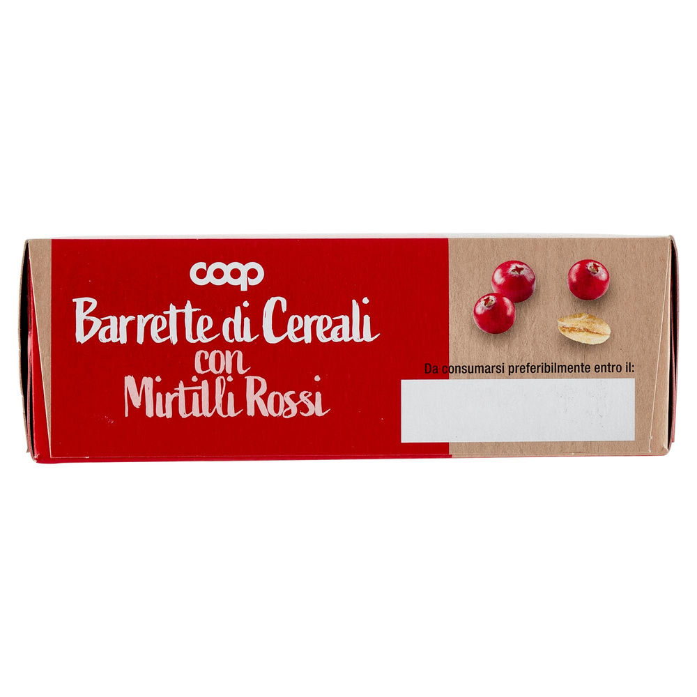 BARRETTE DI CEREALI CON MIRTILLI ROSSI COOP NO PALMA SCATOLA PZ.6XG126 - 3