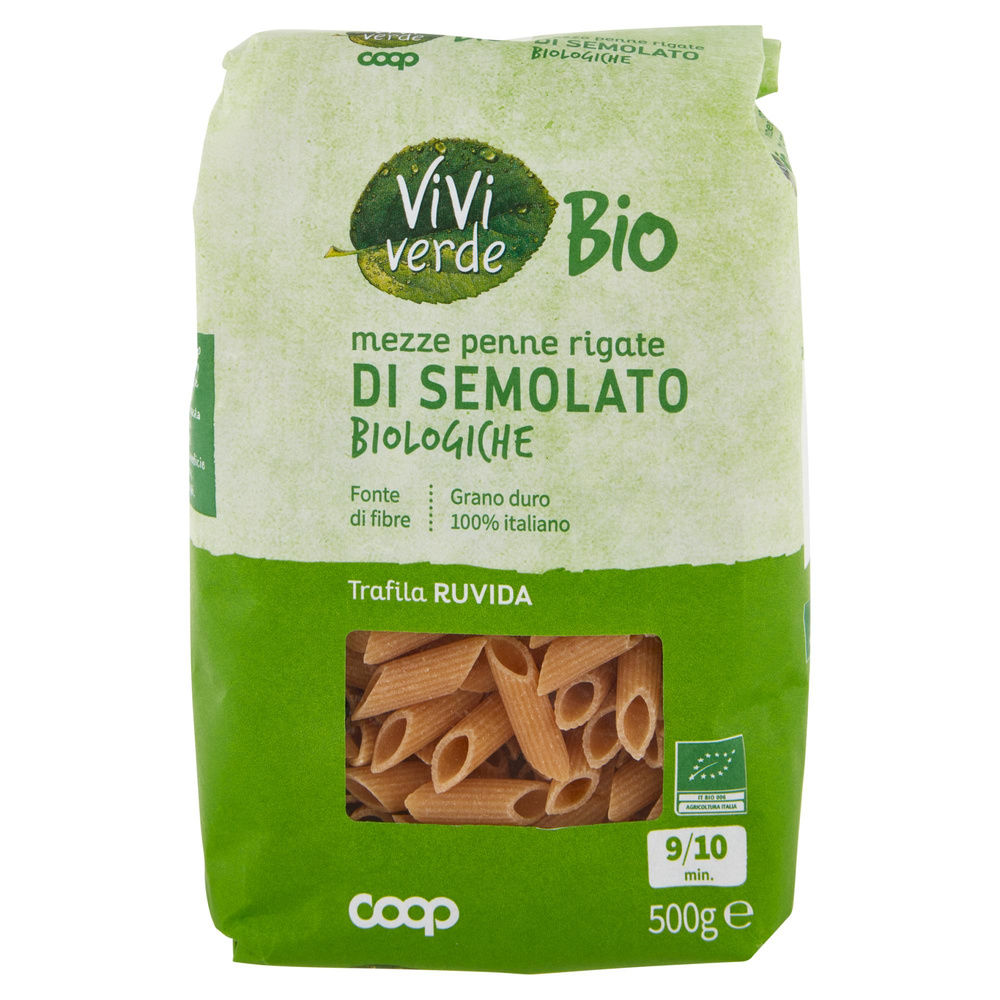 MEZZE PENNE RIGATE DI SEMOLATO BIO VIVIVERDE COOP G500 - 2