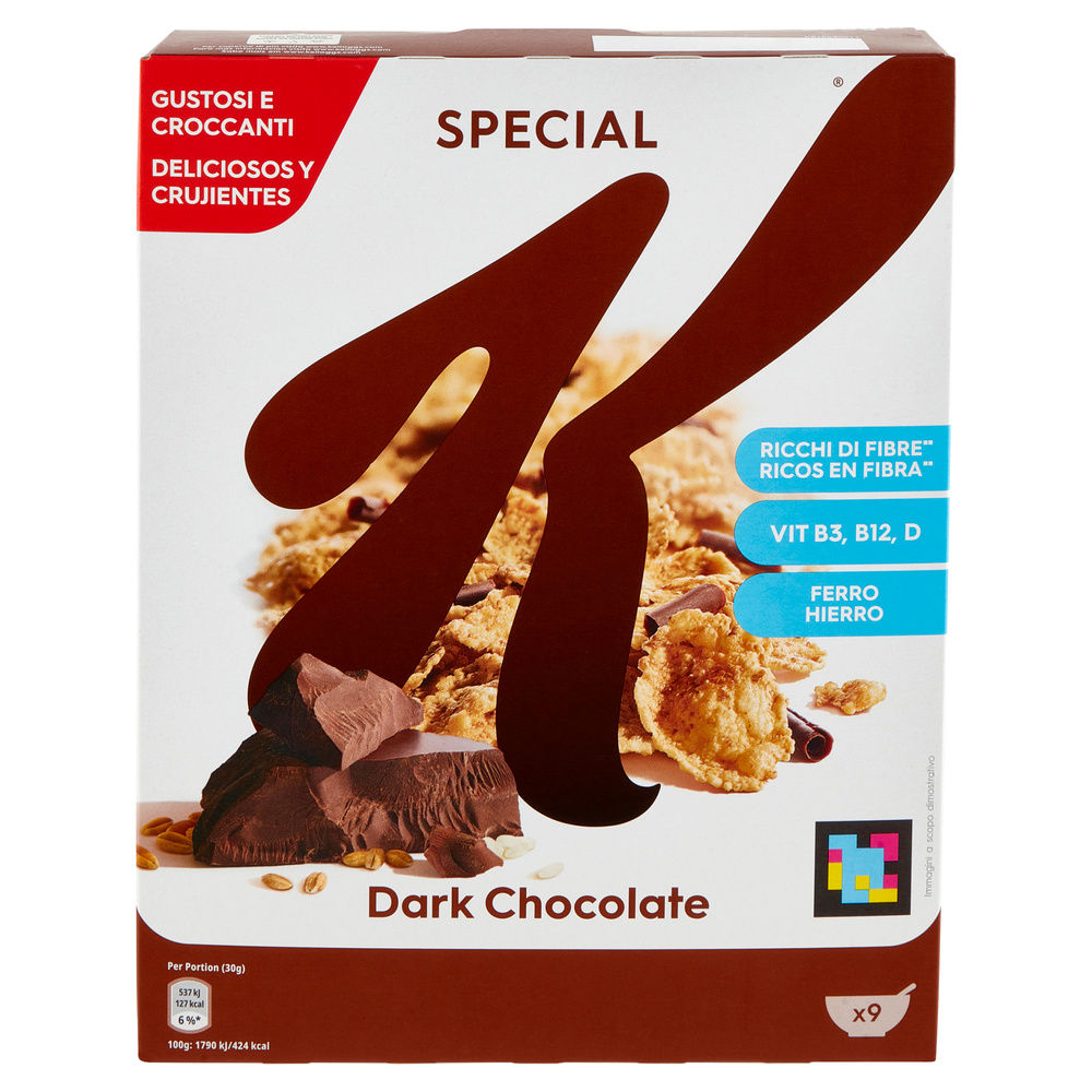 CEREALI CIOCCOLATO FONDENTE  KELLOGG'S SPECIAL K SCATOLA G 290 - 7