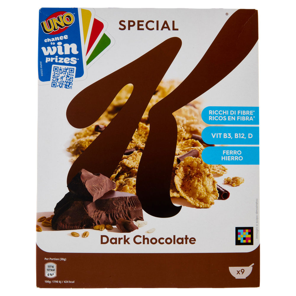 CEREALI CIOCCOLATO FONDENTE  KELLOGG'S SPECIAL K SCATOLA G 290 - 18