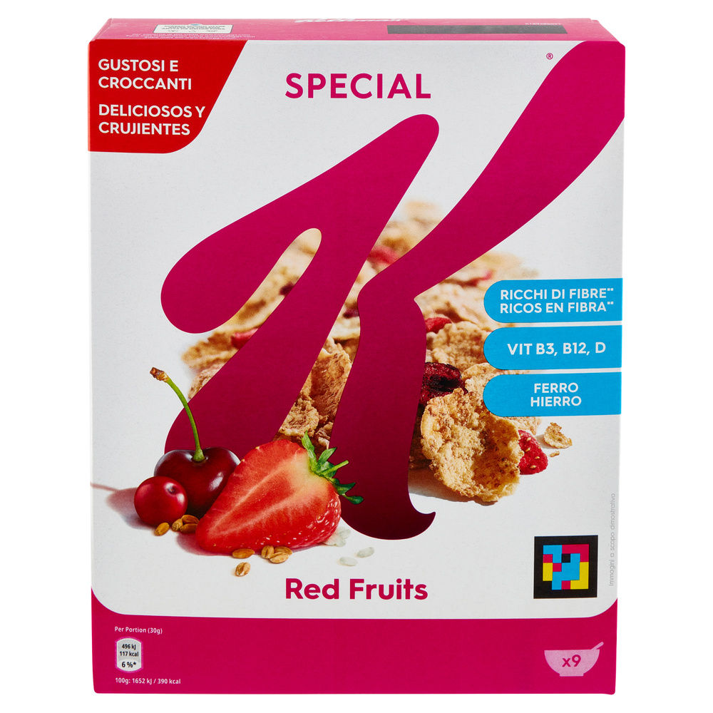 CEREALI  FRUTTI ROSSI KELLOGG'S SPECIAL K  SCATOLA G 290 - 12