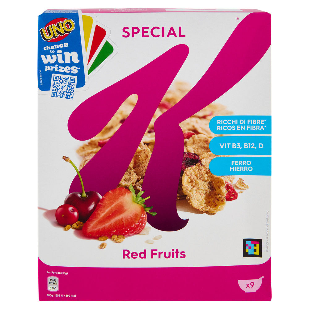 CEREALI  FRUTTI ROSSI KELLOGG'S SPECIAL K  SCATOLA G 290 - 18