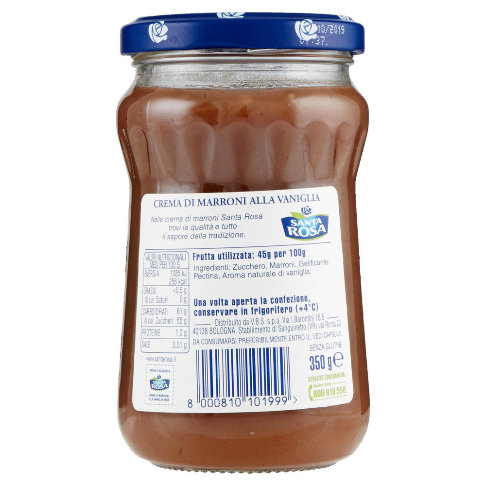 CONFETTURA MARRONI E VANIGLIA SANTAROSA LE DELIZIE VASO VETRO G 350 - 1