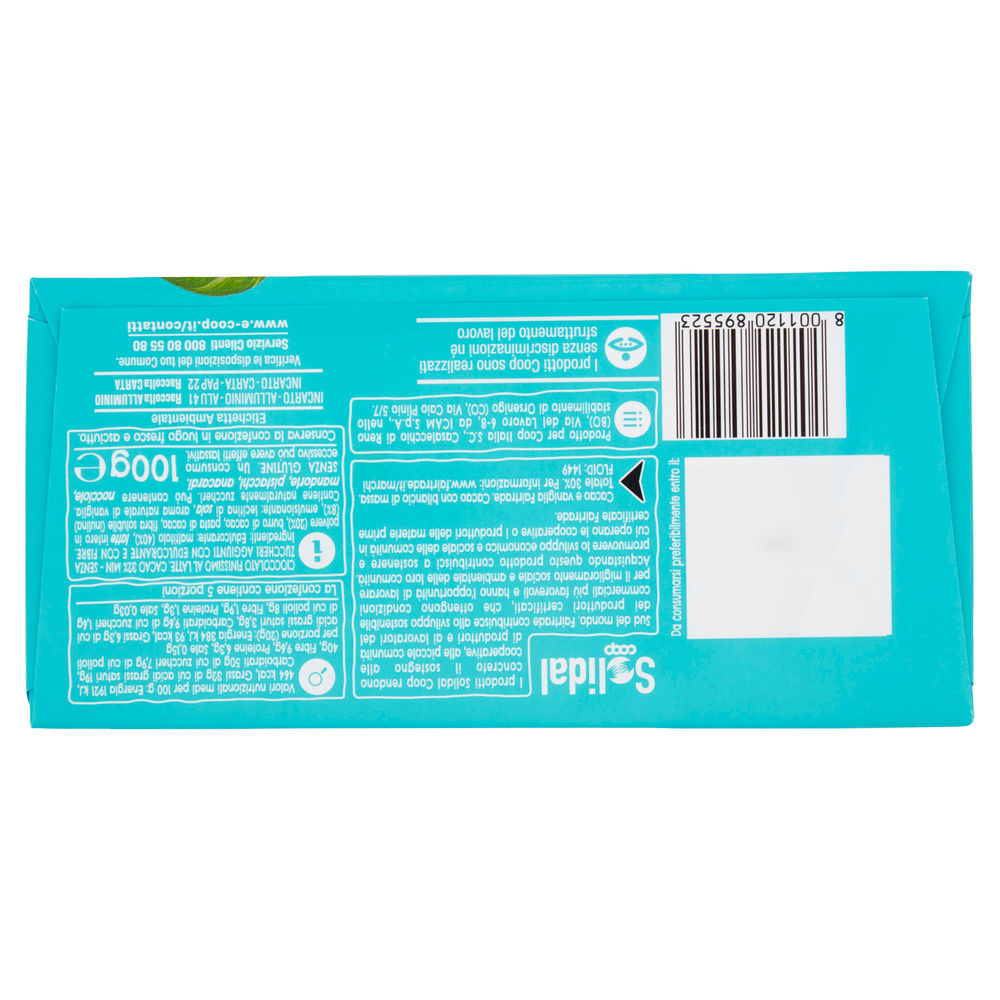 TAVOLETTA DI CIOCCOLATO AL LATTE S/ZUCCHERI COOP SOLIDAL G 100 - 1