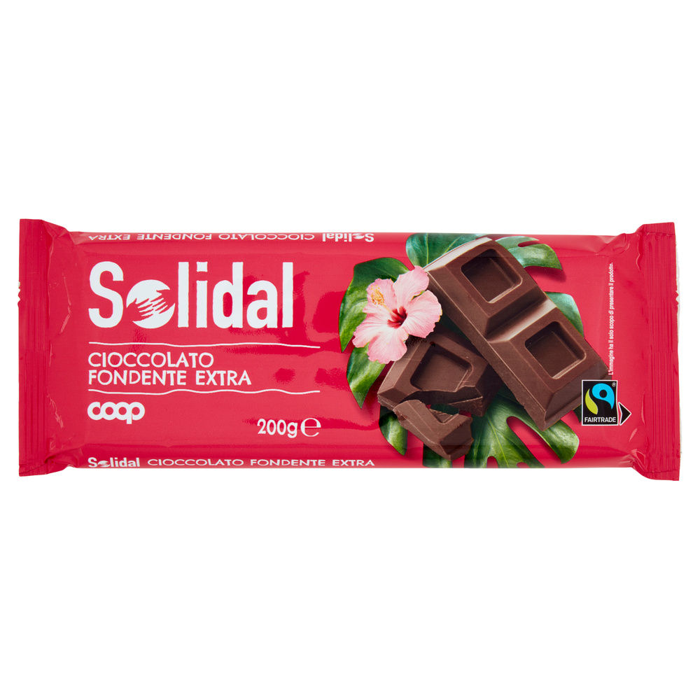 TAVOLETTA DI CIOCCOLATO FONDENTE EXTRA COOP SOLIDAL G 200 - 2