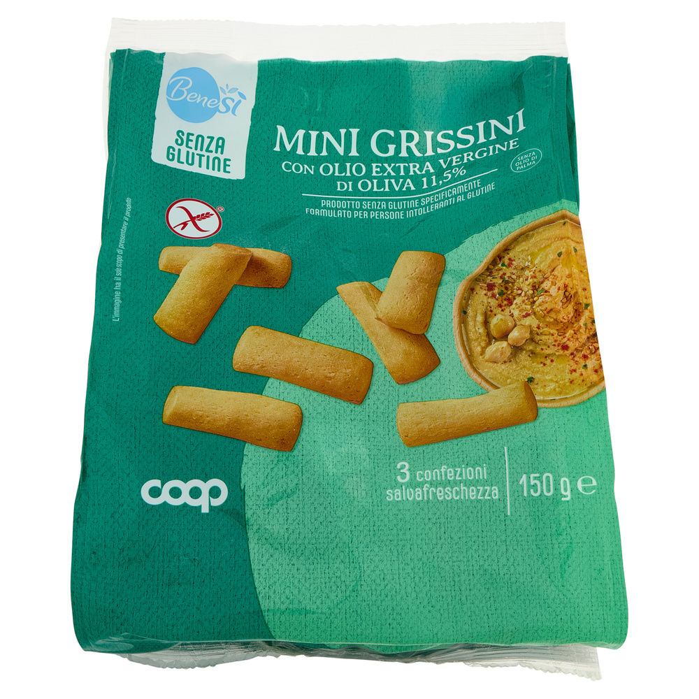 -SG-MINI GRISSINI SENZA GLUTINE COOP BENESI MULTIPACK 150G - 0