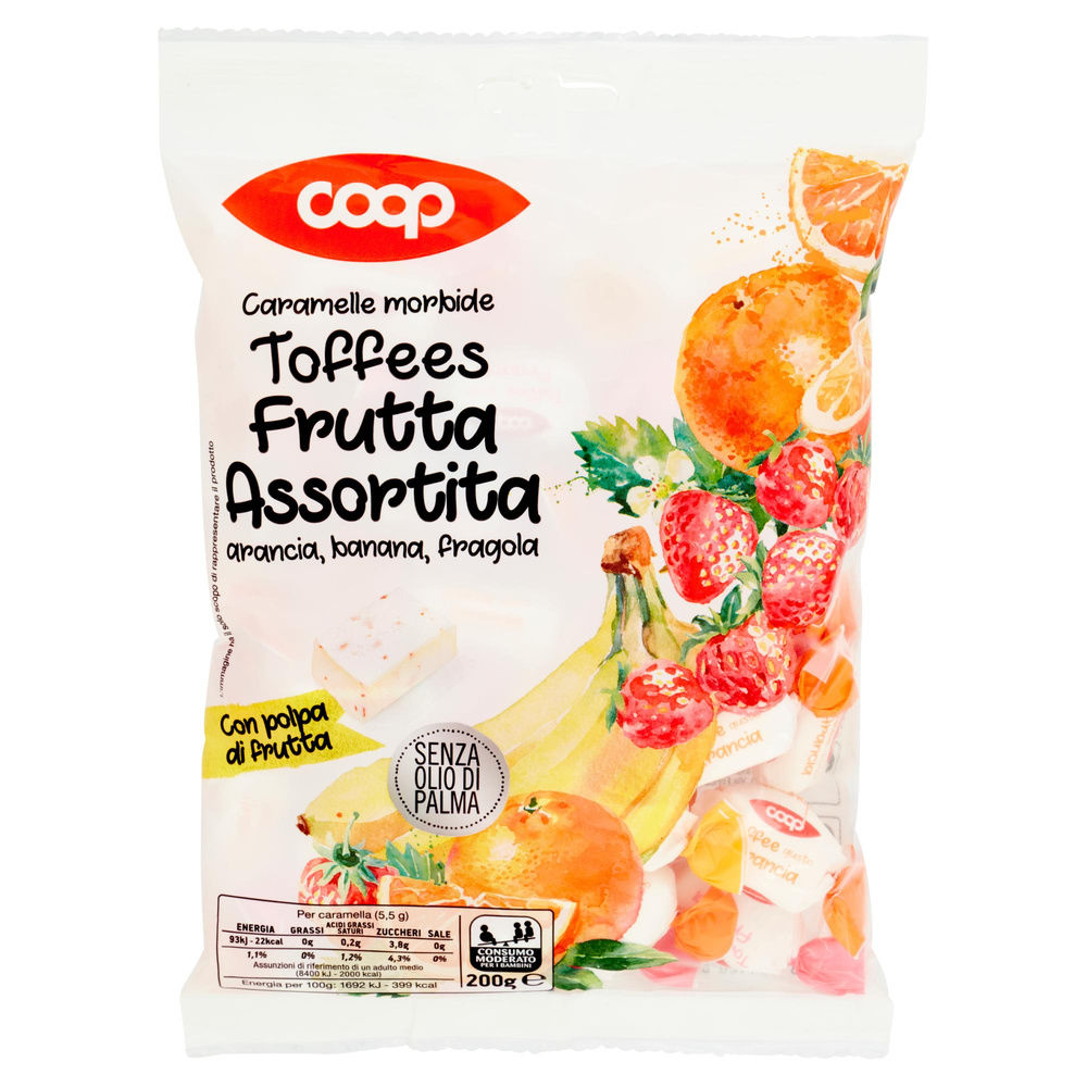 CARAMELLE TOFFEES FRUTTA COOP NO PALMA BUSTA G 200 - 2