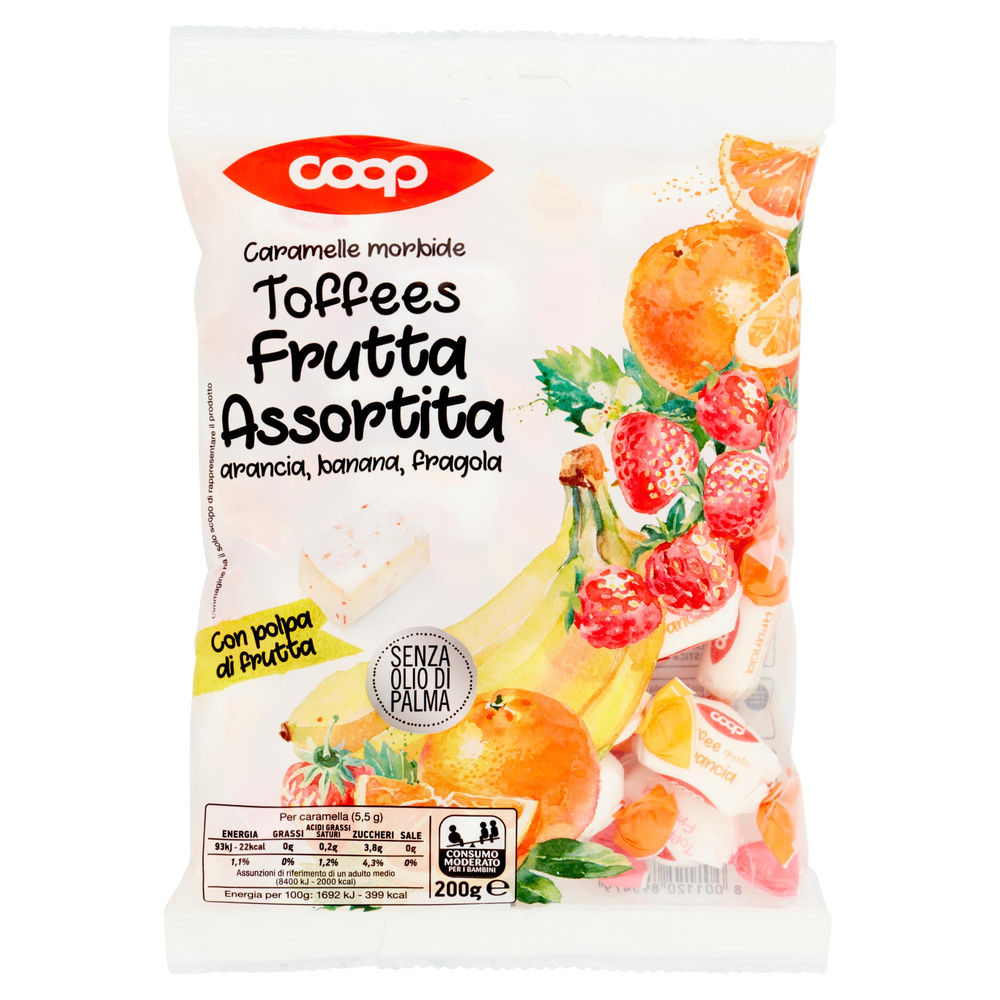 CARAMELLE TOFFEES FRUTTA COOP NO PALMA BUSTA G 200 - 3