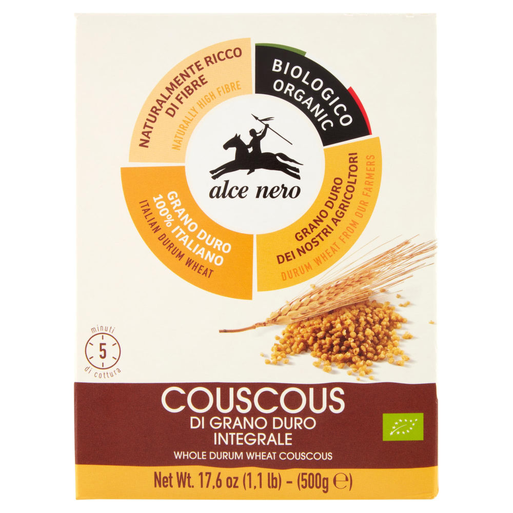 Cous cous grano duro alce nero integr. sc. g 500