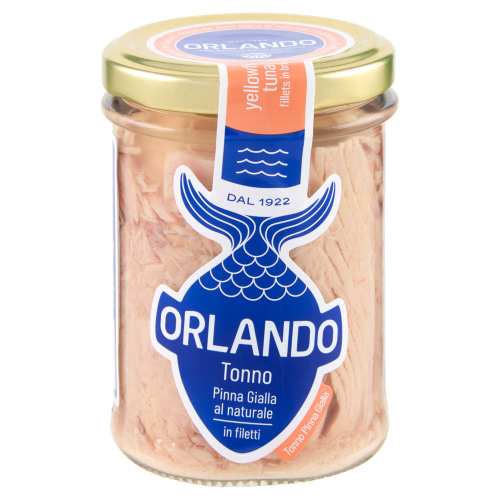 FILETTI DI  TONNO AL NATURALE ORLANDO VASO VETRO G 140 - 15