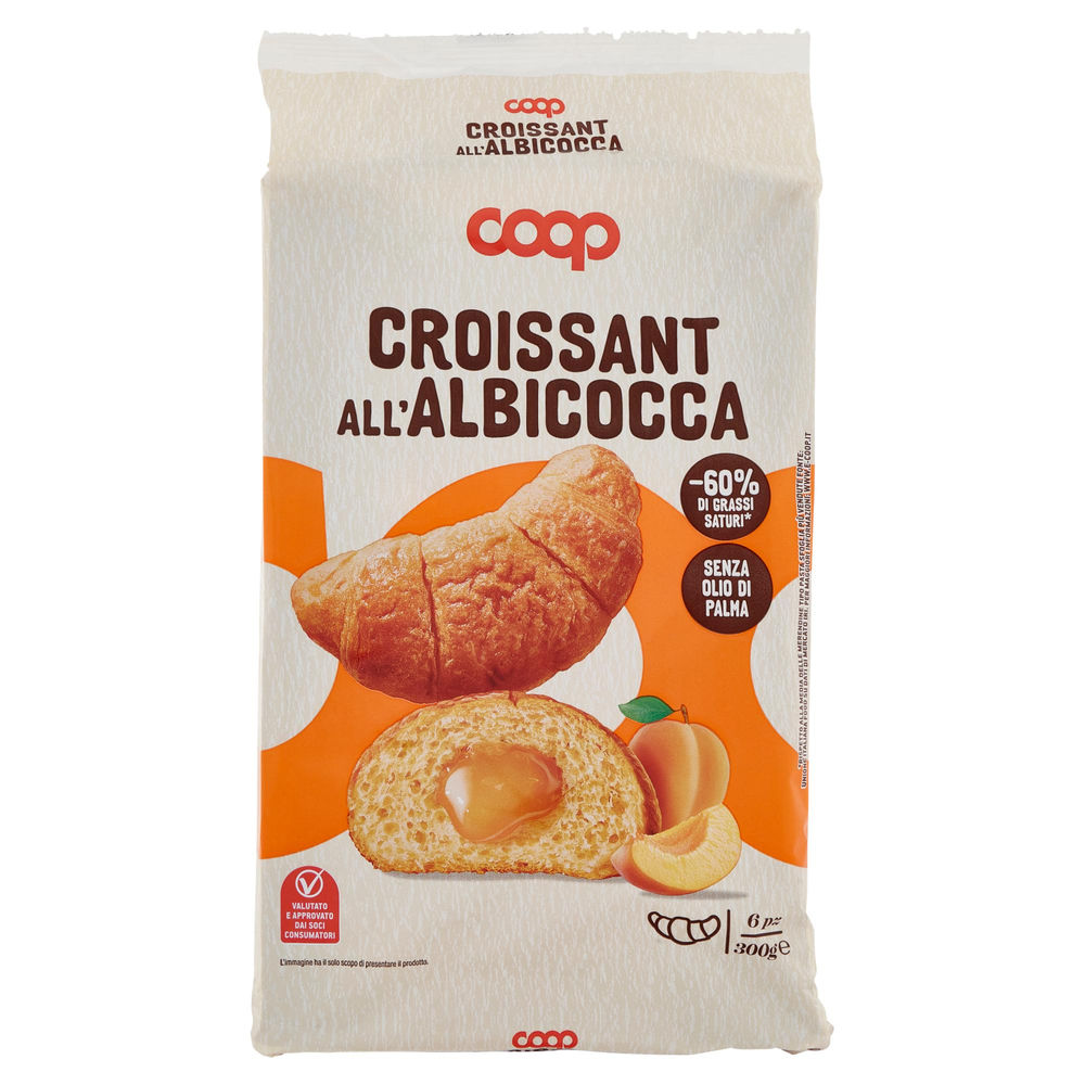 MERENDINE CROISSANT COOP CON CONF.ALBICOCCA NO PALMA VASCHETTA PZ.6 G 300 - 0