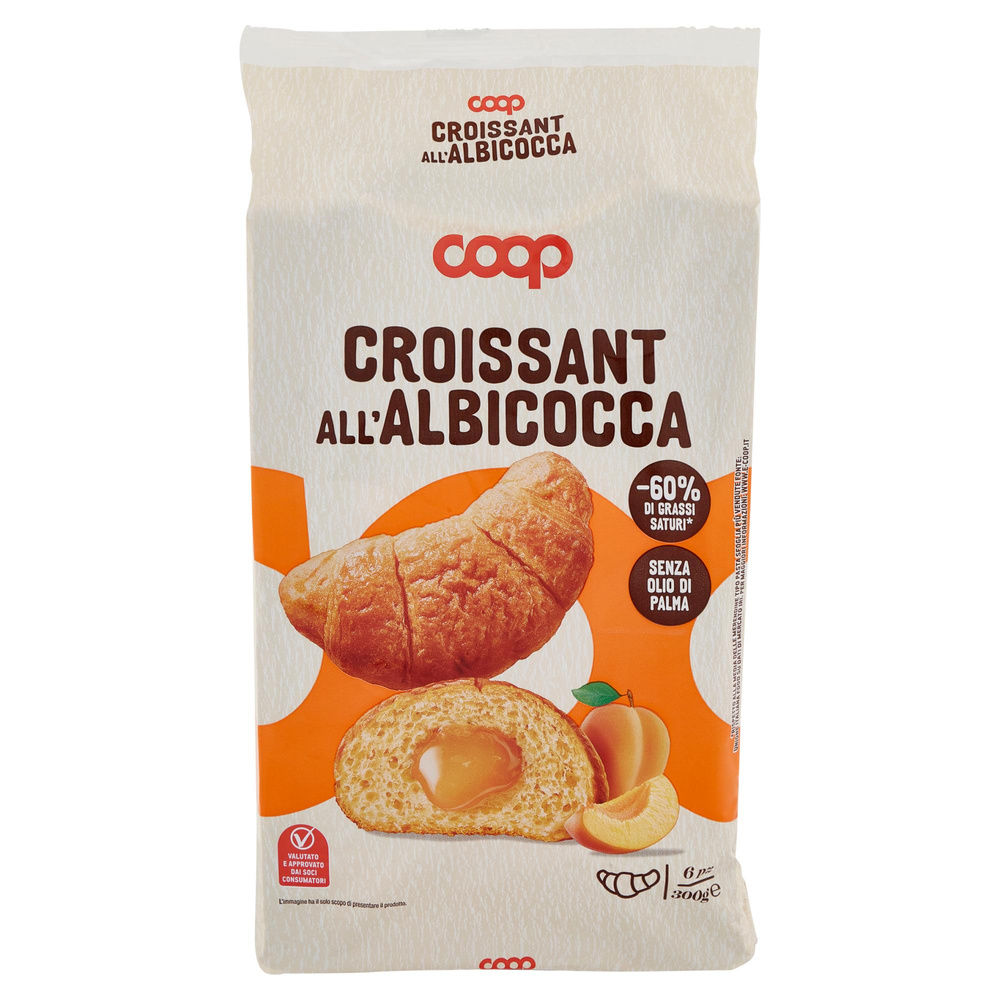 MERENDINE CROISSANT COOP CON CONF.ALBICOCCA NO PALMA VASCHETTA PZ.6 G 300 - 2