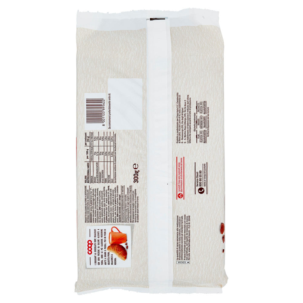 MERENDINE CROISSANT COOP CON CREMA CACAO NO PALMA VASCHETTA PZ.6 G 300 - 1