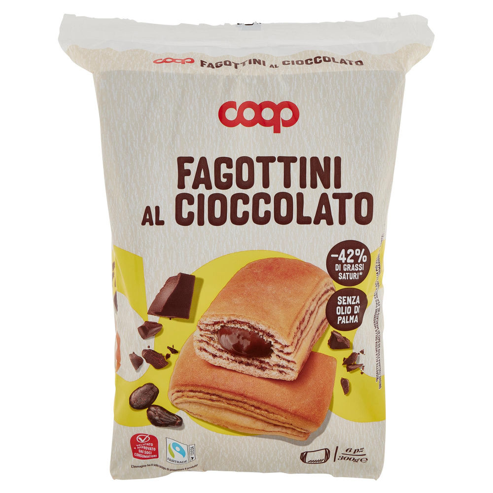 FAGOTTINI CON CREMA AL CACAO NO PALMA COOP SCATOLA PZ.6 G 300 - 7