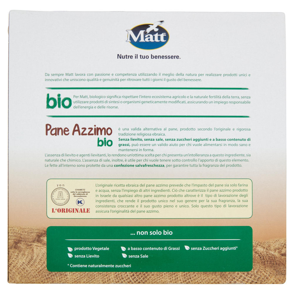 PANE AZZIMO BIO MATT & BIOFUNCTION SCATOLA G400 - 7