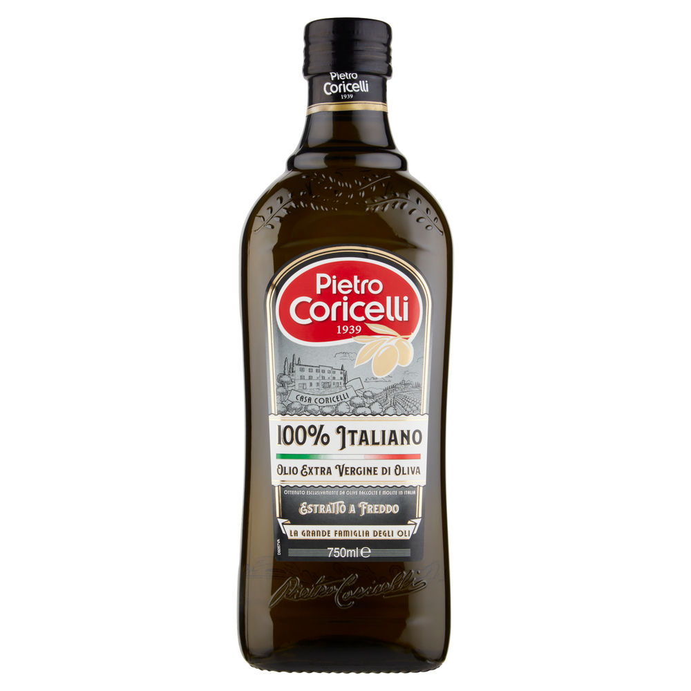 OLIO EXTRAVERGINE DI OLIVA 100% ITALIANO CORICELLI BOTTIGLIA ML.750 - 0