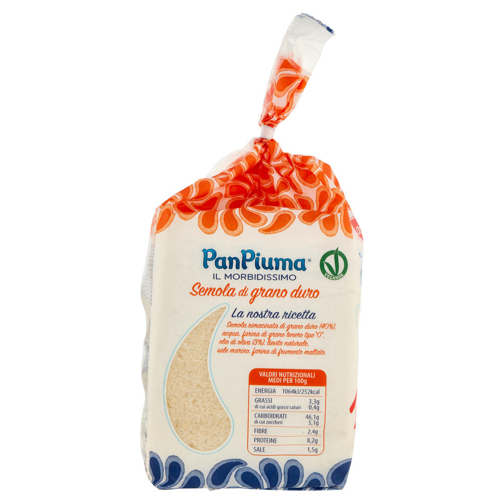 PAN PIUMA AL GRANO DURO ARTEBIANCA 400G - 3