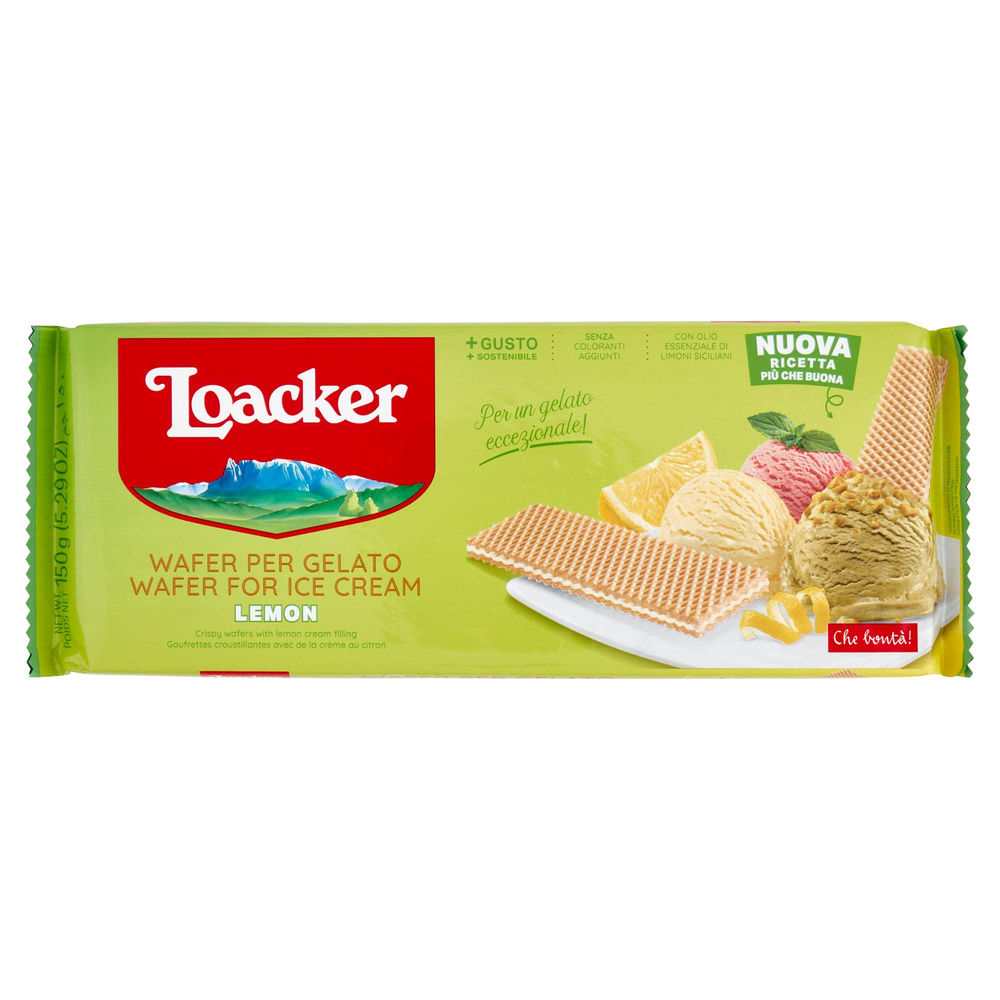 WAFER GELATO LEMON LOACKER  INCARTO GR.150 - 0
