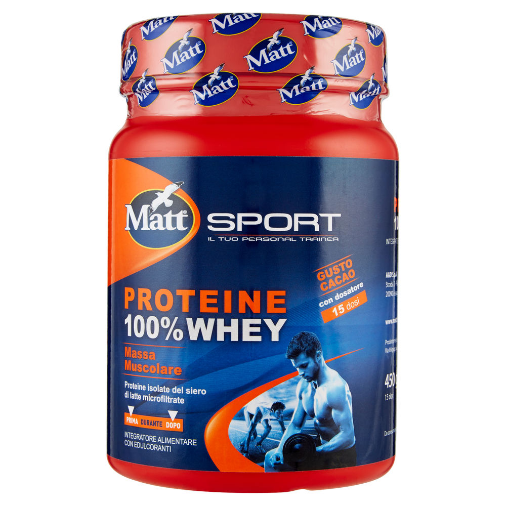 Proteine 100% whey matt barattolo g450