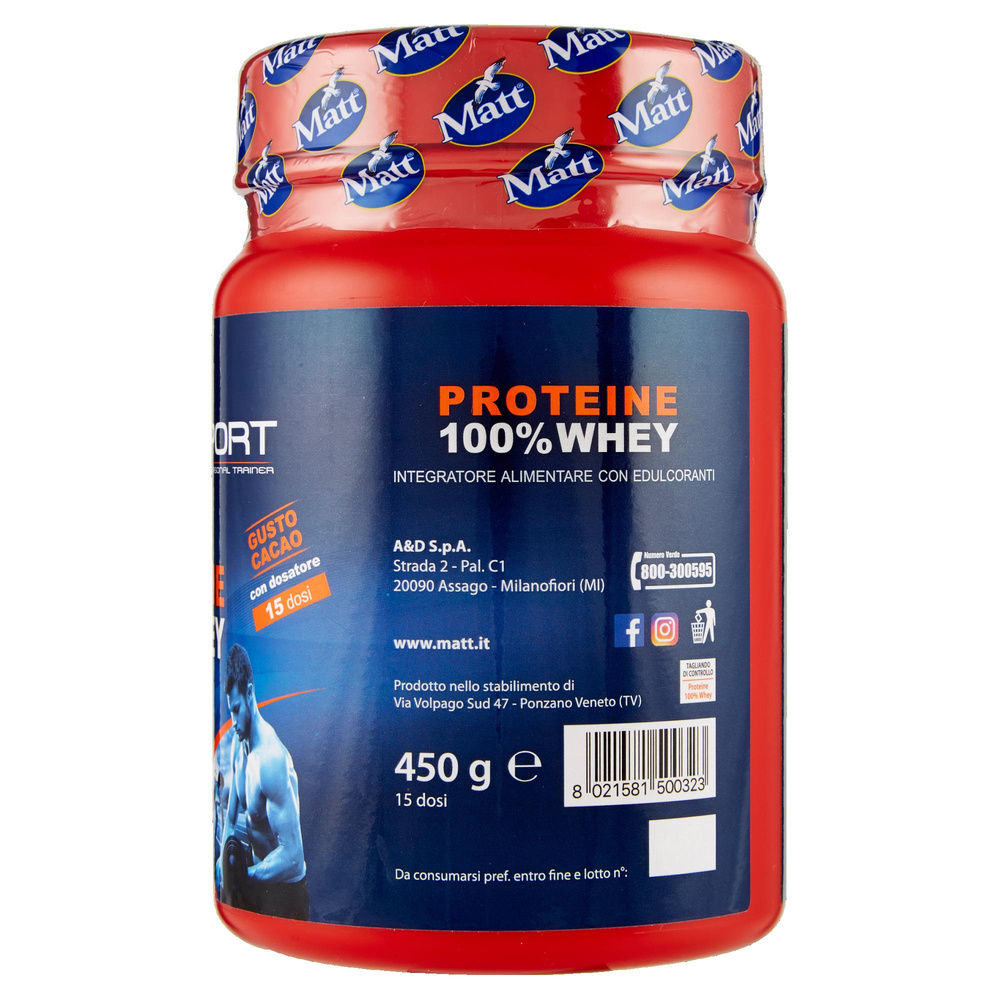 PROTEINE 100% WHEY MATT BARATTOLO G450 - 5