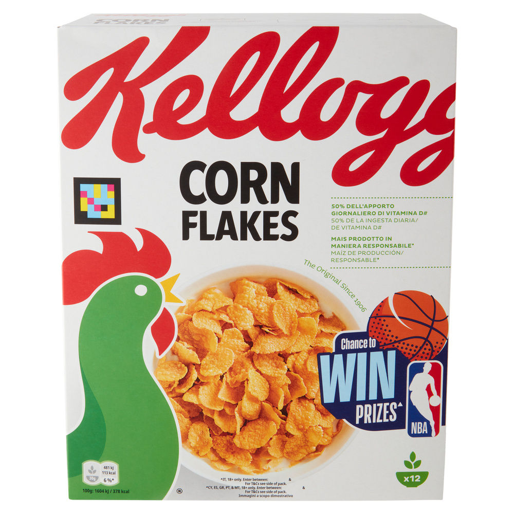 CORN FLAKES KELLOGG'S SCATOLA G 375 - 10