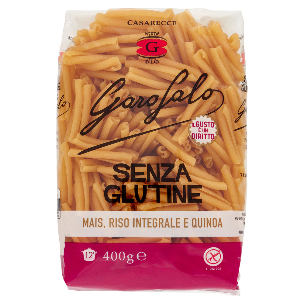 CASARECCE SENZA GLUTINE  GAROFALO SACCHETTO G 400 - 0