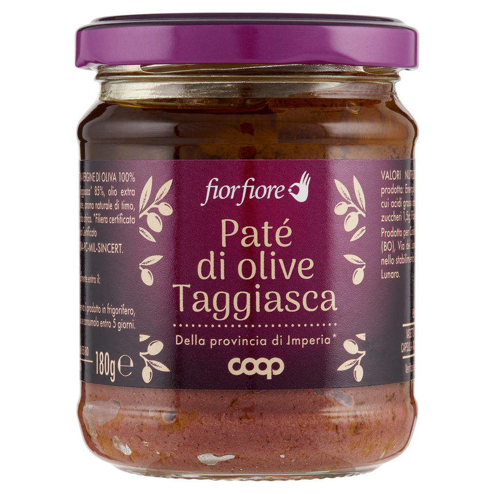 Pate' di olive taggiasca fior fiore coop vv g 180