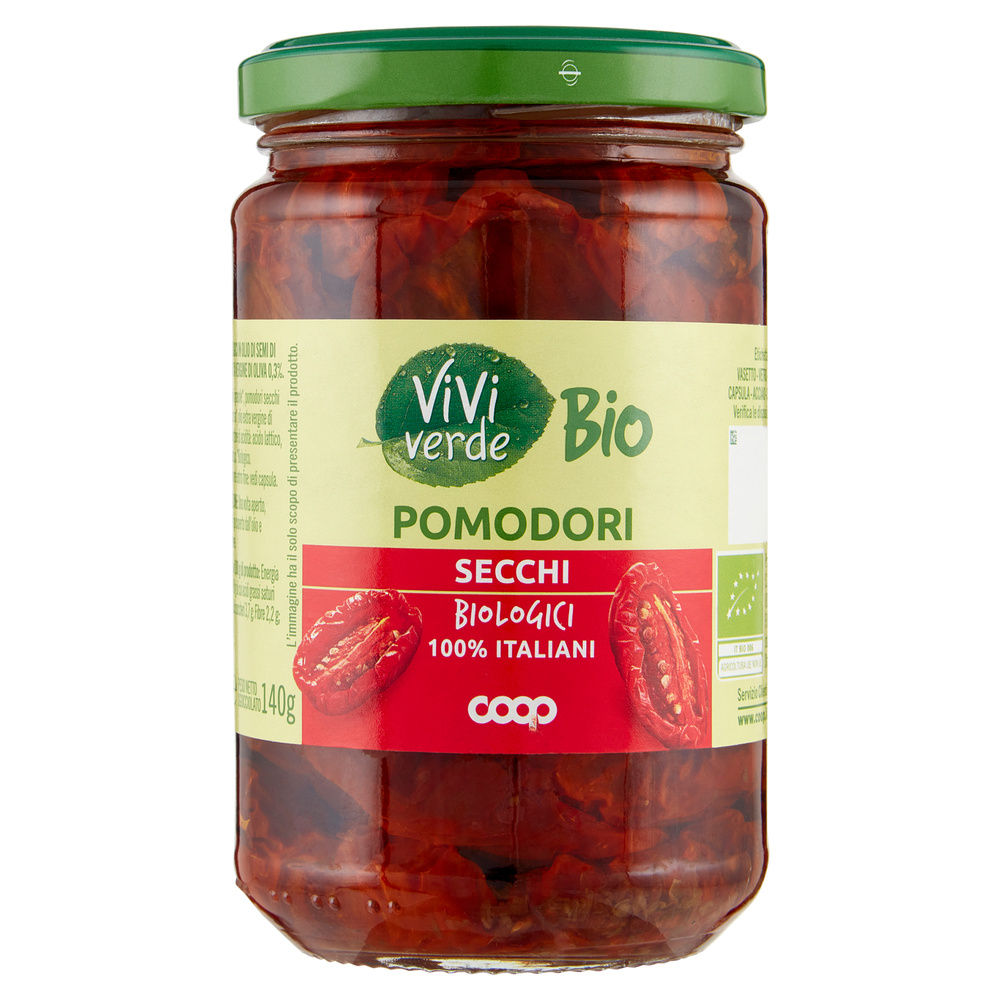 Pomodori secchi biologici in olio di girasole viviverde coop v.v. g  280