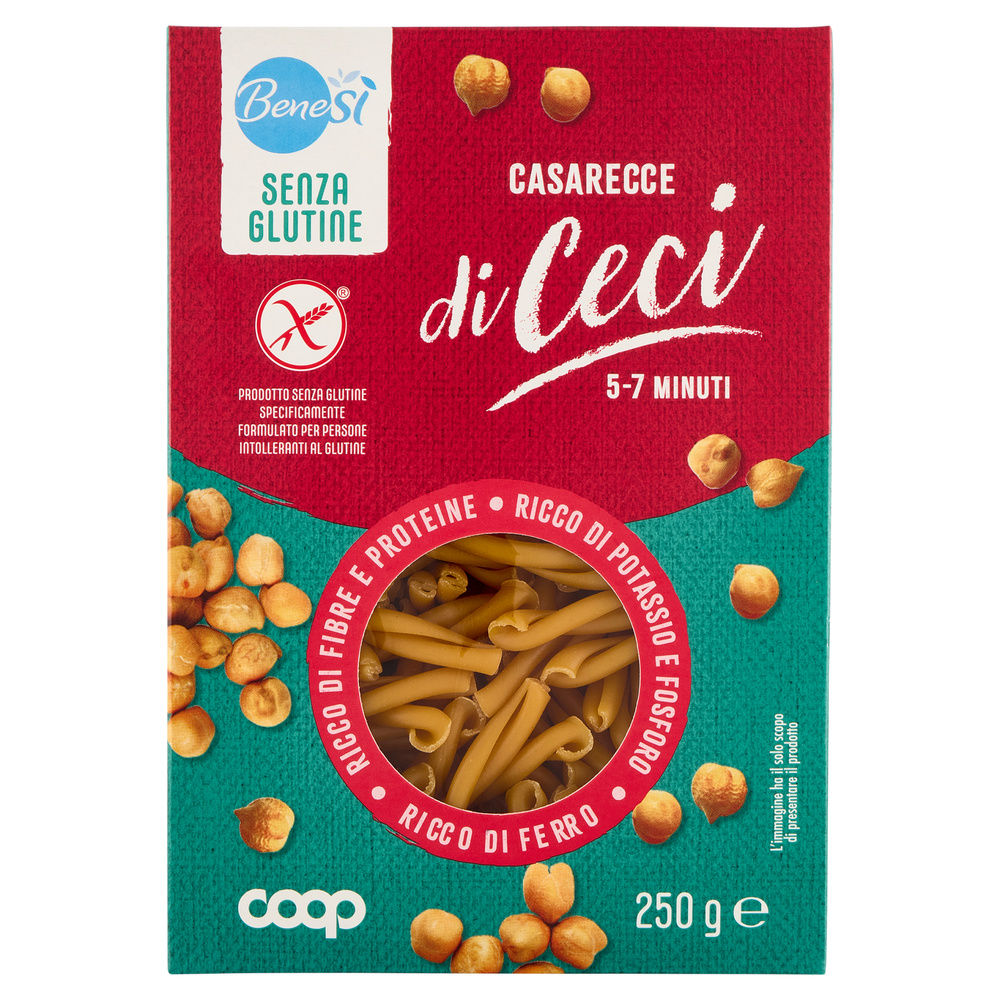 Casarecce di ceci senza glutine benesi' coop 250g