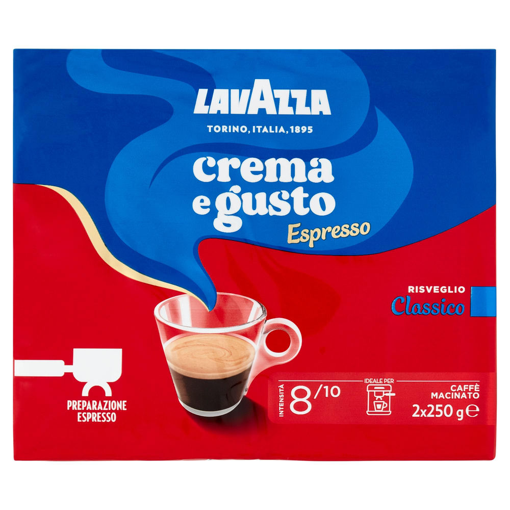 Caffe' lavazza espresso crema e gusto classico 2x g 250