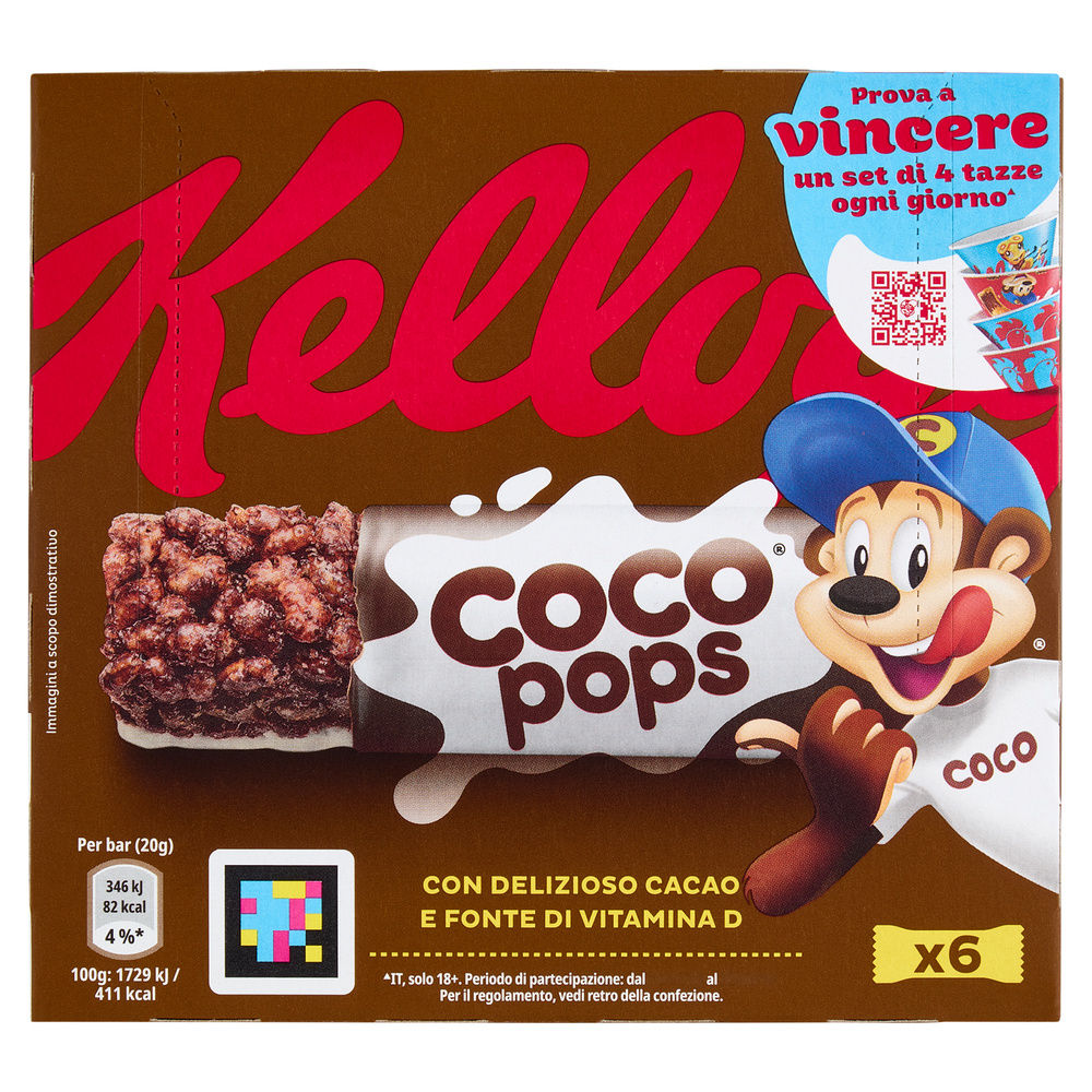 BARRETTE KELLOGG'S COCO POPS SCATOLA G 20 X 6PZ G 120 - 0