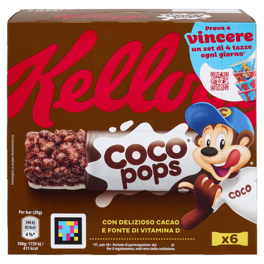 BARRETTE KELLOGG'S COCO POPS SCATOLA G 20 X 6PZ G 120 - 15
