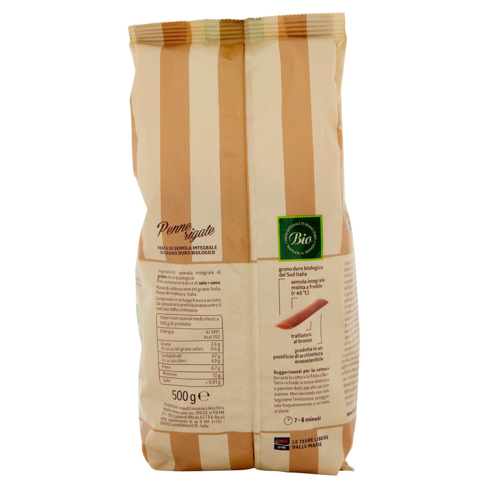 PASTA INT PENNE RIG BIO LIBERA TERRA 500G - 1