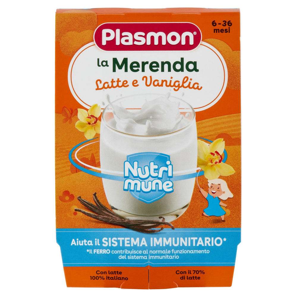 Merenda plasmon latte vaniglia g 120x2