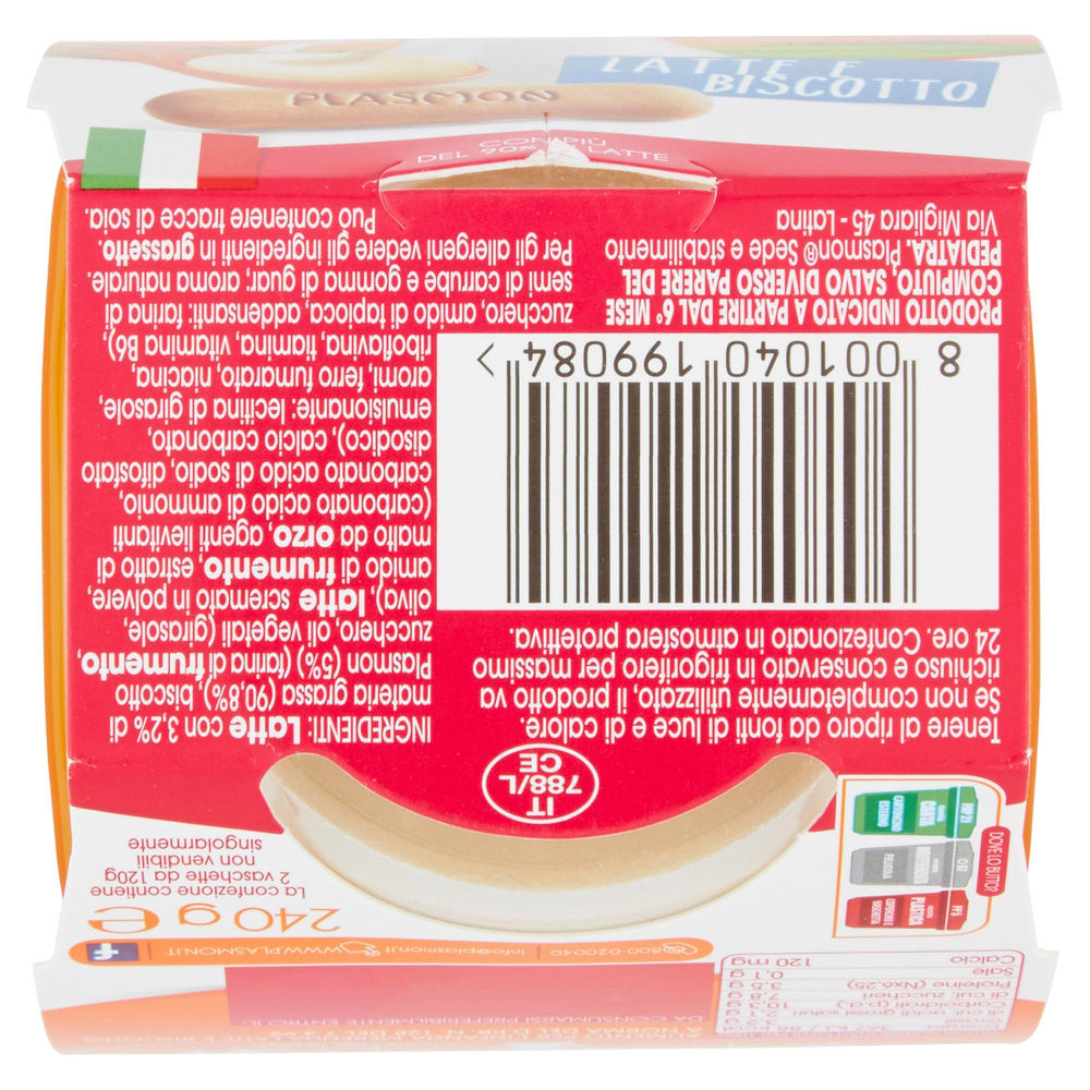 MERENDA PLASMON LATTE BISCOTTO G 120X2 - 7