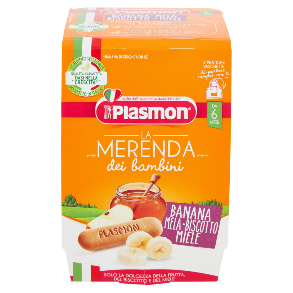 MERENDA PLASMON BANANA MELA BISCOTTO MIELE G 120X2 - 3