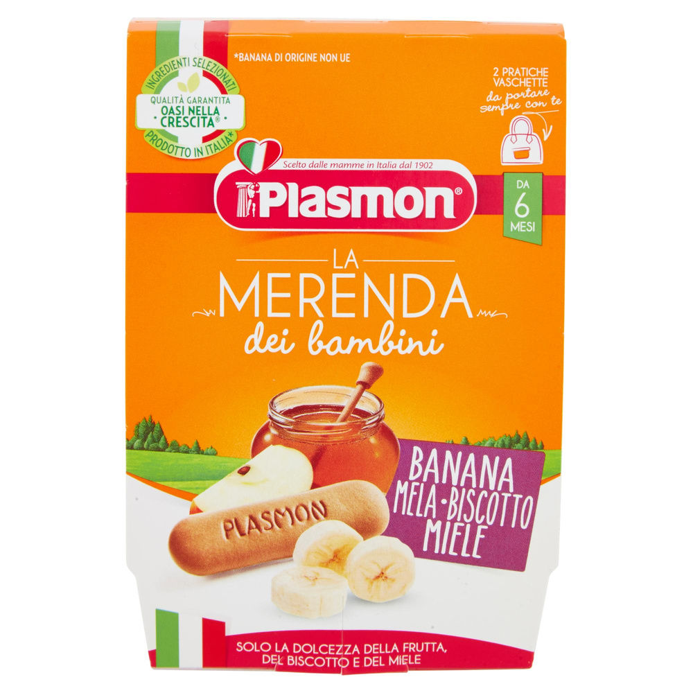 MERENDA PLASMON BANANA MELA BISCOTTO MIELE G 120X2 - 4