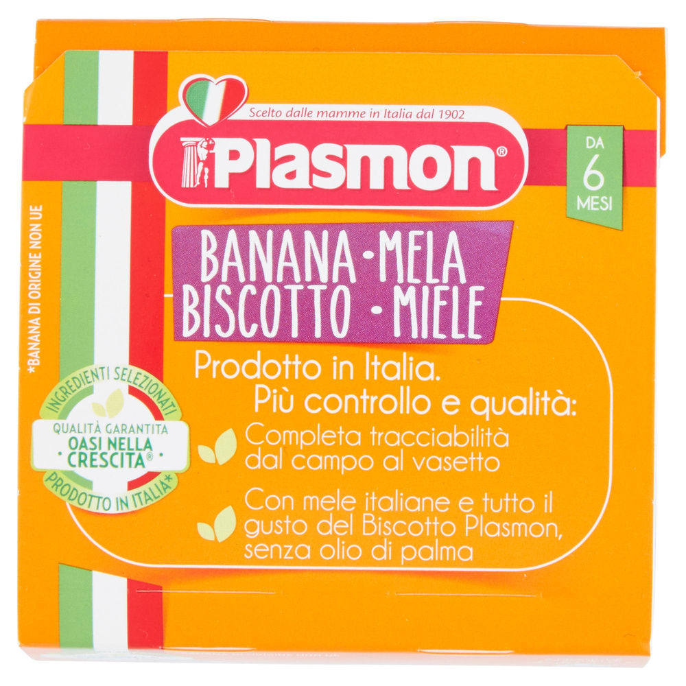 MERENDA PLASMON BANANA MELA BISCOTTO MIELE G 120X2 - 2