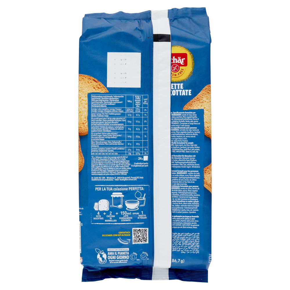 FETTE BISCOTTATE SENZA GLUTINE SCHAR FLOW PACK G 260 - 1